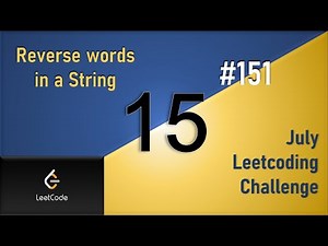Reverse Words in a String | Day 15 Built-in Dequeue| [ July LeetCoding Challenge ] [ Leetcode #151 ]