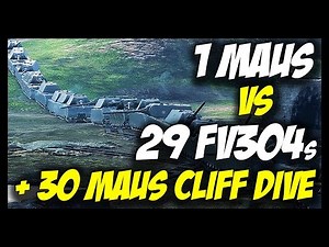 ► 1 Maus vs 29 FV304s + 30 Maus Cliff Dive! - World of Tanks: Face Off #22