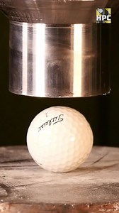 10M views · 46K reactions | Crushing a GOLF BALL... | Hydraulic press channel | Facebook