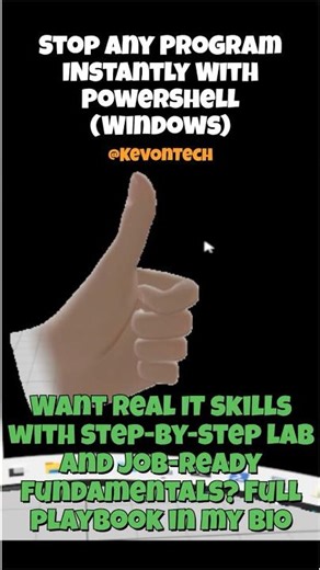 (Windows) Kill Apps INSTANTLY Using PowerShell #techtutorial #windowstips #powershell