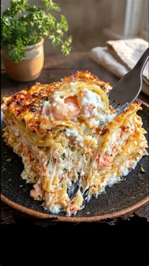 Seafood Lasagna with Shrimp & Crab