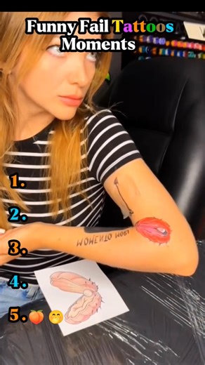 The last tattoo.🤡😂 Funny Fail Tattoos Moments. #shorts #trending #funny