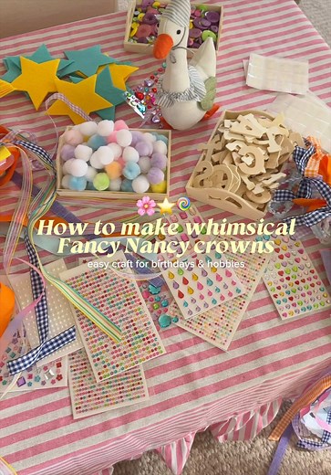 Whimsy Crowns DIY: Easy Fancy Nancy Party Crowns
