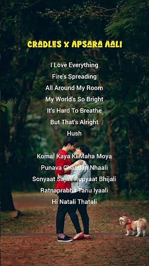 CRADLES X APSARA AALI SONG LYRICS 🎶💖#songlyrics #song #songwithlyrics