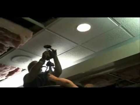 How to Install a Hanging Light into a Ceiling Tile