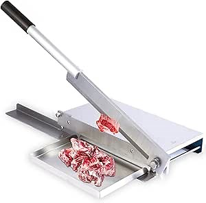 Manual Meat Cleaver Bone Cutter with 16 Inch Knife, Heavy Duty SUS Bone Chopper Meat Slicer for Beef, Goat, Pig, Fish, Rib, Chicken - Perfect for Home or Butcher Commercial Kitchens (KD0298)