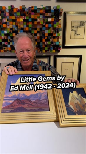 I represented artist Ed Mell for almost 30 years and during that time I rarely sold studies like these. They were just never made available unless Ed felt like he needed more paintings in a particular show. Now some have come on the market from his estate and it’s such a treat to be able to see them up close. These works by Ed Mell and more are part of our 2026 Fine Art Auction. Bid now through February 13, 2026. Visit our website to learn more. #edmell #paintingstudy #arizonaartist #marksublett