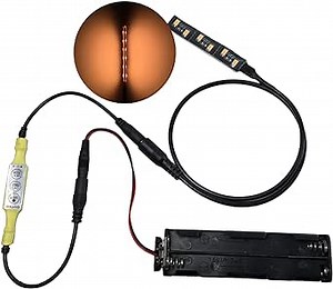 Led Strip Flicker Light Kit Fake Flame Simulation for Candle Lantern Theatrical Props 9v 12v Battery Operated Indoor Usage