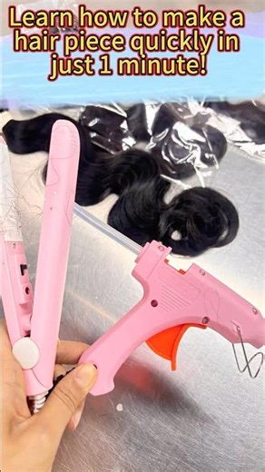 My sister glues her hair piece in just 1 minute