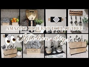AMAZING High End Dollar Tree Kitchen DIYS!!! | Kitchen Organization Ideas