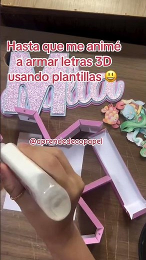 Plantillas de letras 3D #hechoamanoytijera #papeleriacreativa #letras3d #letraspersonalizadas