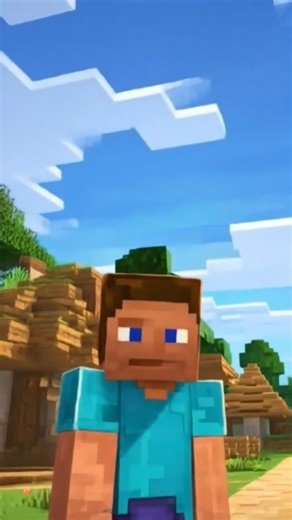 alex & steve taking on the village #minecraft #aicreation #village #nature