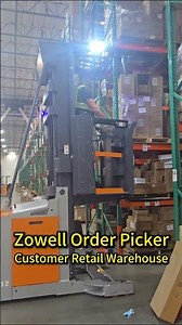 High-Efficiency Order Picking in Retail Warehouses: Zowell Order Picker in Action! #forkliftfactory