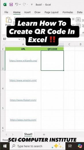 Turn links into scannable QR codes 🚀 #viral #excel #spreadsheet