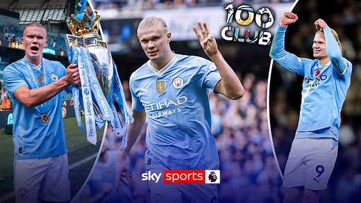 Erling Haaland smashes 100th Premier League goal record in fastest ever time - with Alan Shearer's top goalscorer spot in his sights