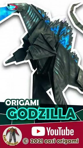 Paper GODZILLA ゴジラ in 15 seconds #shorts