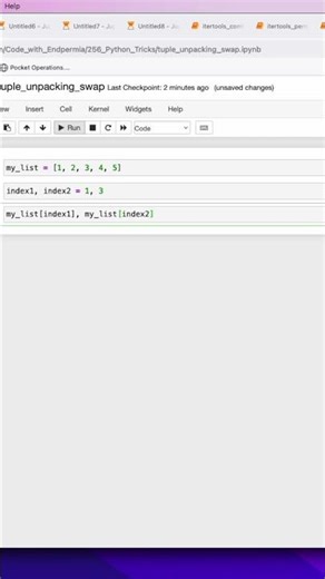 Python Trick | Swap Elements with Tuple Unpacking