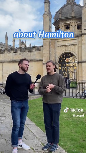 They were so witty. 😆 The whole interview we did had me in stitches 🤣 #hamiltontiktok #linmanuelmirandalipbite #linmanuelmirandaimpression #oxpops #musicdegree