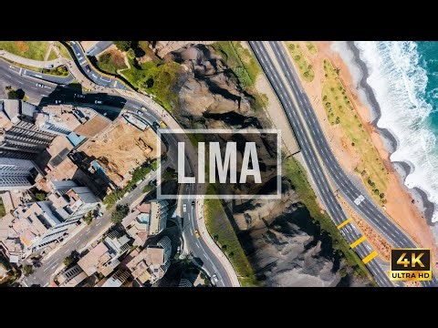Flying Over Lima 4K – Miraflores, Coastline & City Life