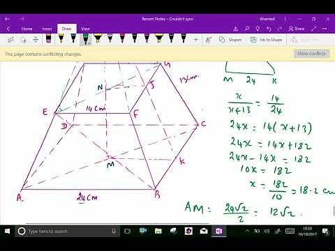 Mensuration : - ( Volume and Surface area of truncated solid square based pyramid ) - 27.