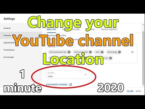 How To Change Country of Youtube Channel | 2020