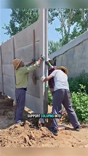 Build Strong Concrete Walls in Just Hours – The Power of Precast Panels! #technology #innovation
