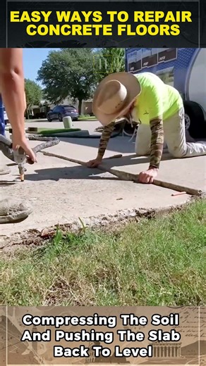 Injecting Concrete Floors With Polyurethane Liquid