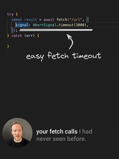 Easy timeouts, type-safety, and error handling with fetch in #javascript and #typescript