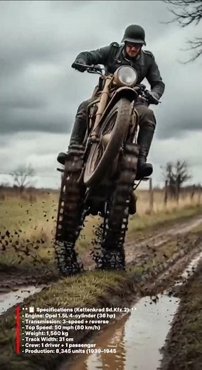 Unbelievable WWII Machine! The German Kettenkrad Half-Track Motorcycle in Action