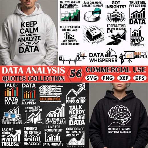 Funny Data Analysis SVG Bundle 56 Quotes for Data Scientists and Analysts Commercial Use for Cricut Silhouette Instant Digital Download - Etsy Australia