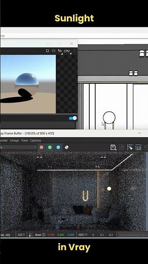 How to Add Realistic Sunlight in V-Ray #shorts #vray