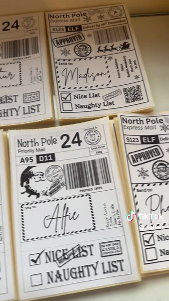 Present labels on the way to you now, linked in the video 😘 any questions please pop me a message 🎅🏻 #santa #gifttags #labels #christmaspresents #giftidea