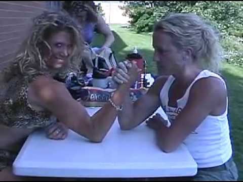 strong female arm wrestling