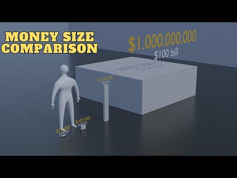 Money Size Comparison $100 bills || How Big is Million, Billion and Trillion