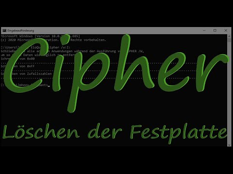 Cipher - Das totale Löschen des Festplatte mit Hilfe von Windows Boardmitteln