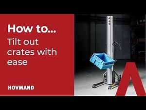 Lift and empty boxes without physical exertion: Turnable Fork │HOVMAND - Lifting & moving technology