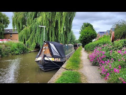 OXFORD Canalside Walking Tour || Narrowboats, English Countryside