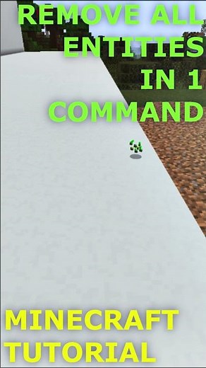Remove All Entities In 1 Command | Minecraft Tutorial