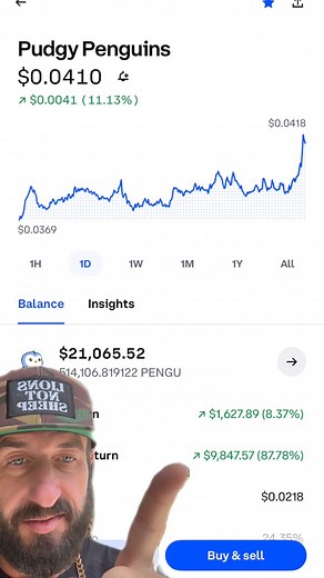 Josh Nelson on Instagram: "🔥 Pudgy Penguins ($PENGU) Meme Coin Is Soaring—Up Over 87%! 🐧 Forget the noise—$PENGU is currently breaking boundaries, not your wallet. ** Why the hype?** • This Solana-based meme coin has blasted off, rallying 170% since a bullish breakout on June 23, and continues to flirt with new heights. ￼ ￼ • The momentum is fueled by a $9.65 million surge in NFT sales over just one week—pushing floor prices from $10 to nearly $17. ￼ • Add in whale activity, with 200 million t