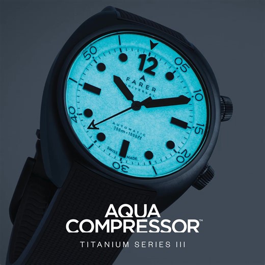 NEW Endeavour Ocean Blue - A rugged dive watch with a blue PVD-coated titanium case and a fully luminous dial. Water resistant to 300m. Powered by a Swiss automatic calibre with a 68-hour power reserve. Free Shipping. Complimentary Engraving. | Farer