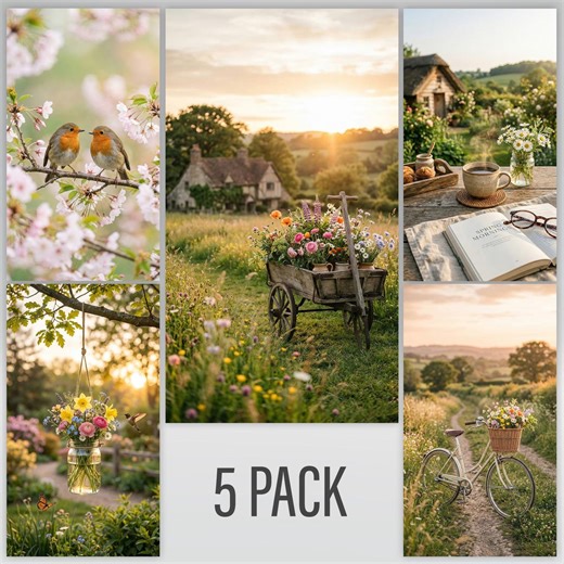 Spring Serenity Wallpaper Collection (5 Pack) | iPhone Wallpaper, Desktop/tv Background, Tablet | Calm 4K Digital Download - Etsy