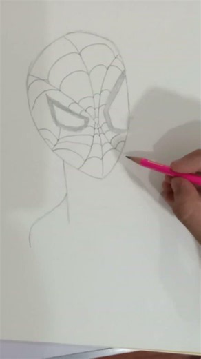 How to Draw Spider-Man Face Easy Step by Step 🕷️ | Spider-Man Drawing Tutorial
