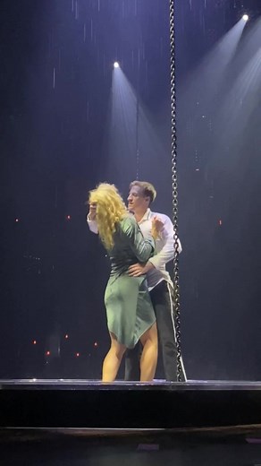 Mike, carrying one very lucky fan up on stage 😉😍#magicmikelive #fyp