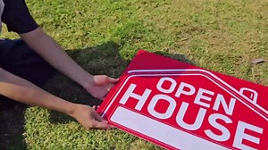 6 Pcs Open House Signs for Real Estate, 24" x 16" Extra - Large Open House Signs with Sturdy Metal Stakes and Arrow Stickers, Double-Sided Waterproof Yard Signs for Open House Supplies