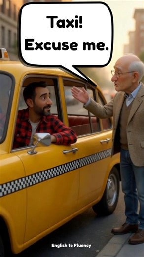 English Conversation in a Taxi | Speaking Practice #LearnEnglish #Shorts