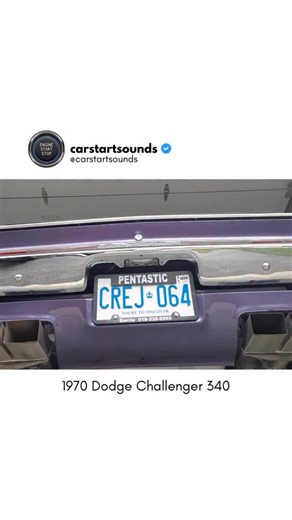 carstartsounds on Instagram: "1970 Dodge Challenger 340 · Engine: 5.6L V8 – Naturally Aspirated (LA Small Block) · Power: 275 HP @ 5,000 rpm · Torque: 488 Nm (360 lb-ft) @ 3,200 rpm · Transmission: 4-Speed Manual · Drivetrain: Rear-Wheel Drive (RWD) · Weight: ~1,550 kg (3,420 lbs) · 0–100 km/h (0–62 mph): ~6.0 sec Follow us @carstartsounds on IG & TikTok for more brutal V8 cold starts & exclusive carstartsounds‼️ 🎥 Via @bytor21122112 #dodge #challenger #mopar #v8 #musclecar #classiccar #america
