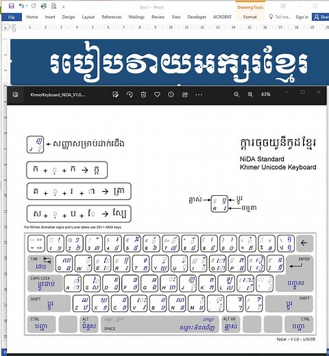 រៀនប្រើខ្មែរយូនីកូដ: មេរៀន Typing Khmer