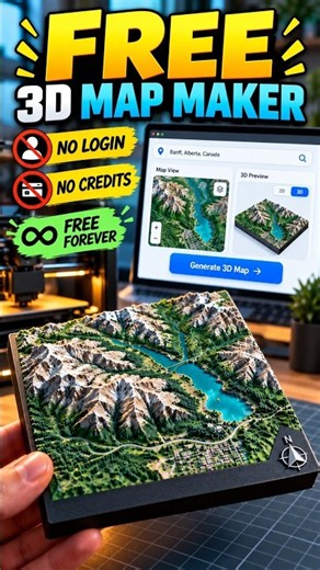 Free 3d Printable Map Maker Tool!