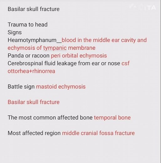Basilar skull fracture