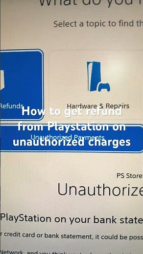 How to get refund from Playstation on unauthorized charges